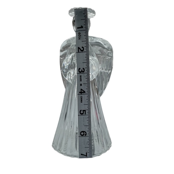 Angel Clear Glass Winged Decorative Holiday Candleholder - Picture 5 of 6